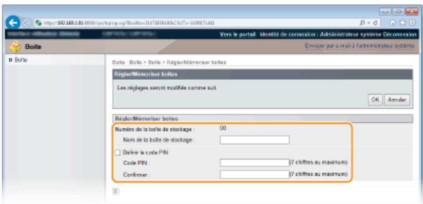 CANON I-SENSYS LBP325X - Spécifiez un nom et un code PIN. - 1