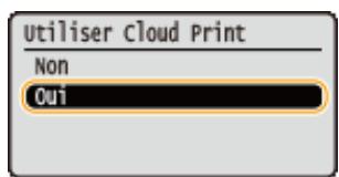 CANON I-SENSYS LBP325X - Modification des paramètres de google cloud print - 2