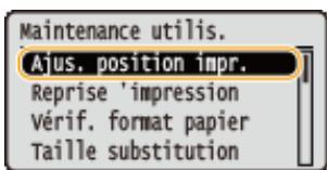 CANON I-SENSYS LBP325X - Étape 3 : ajustement de la position d'impression pour chaque alimentation papier - 2