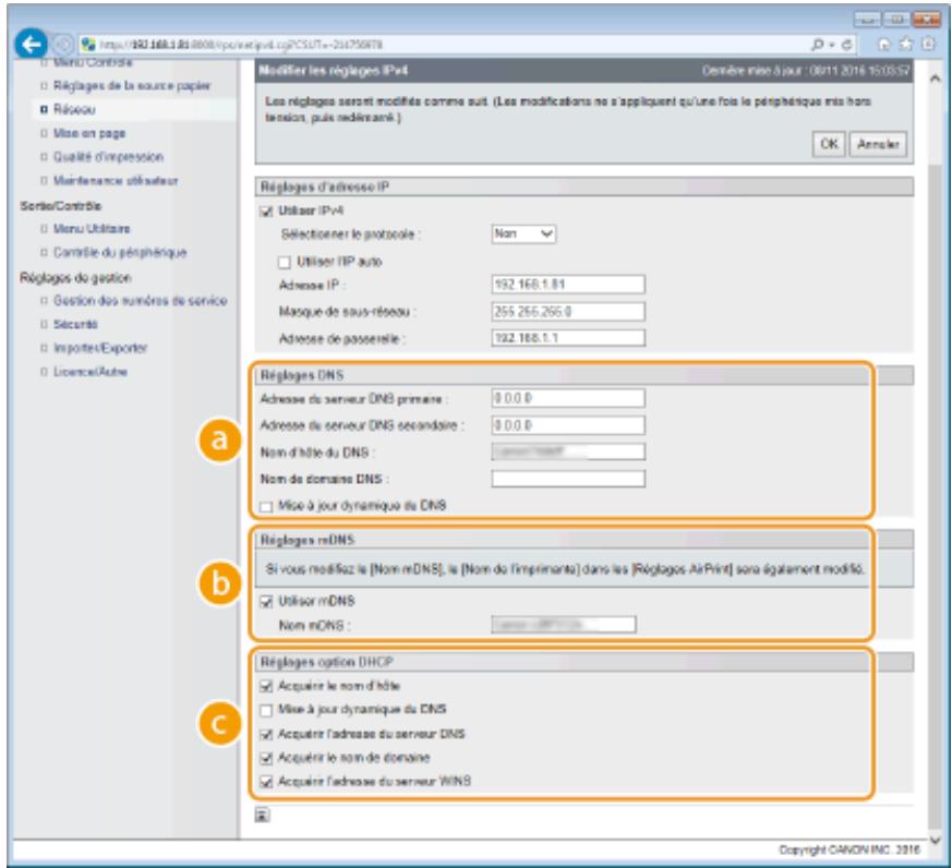 CANON I-SENSYS LBP325X - Configuration de DNS - 5