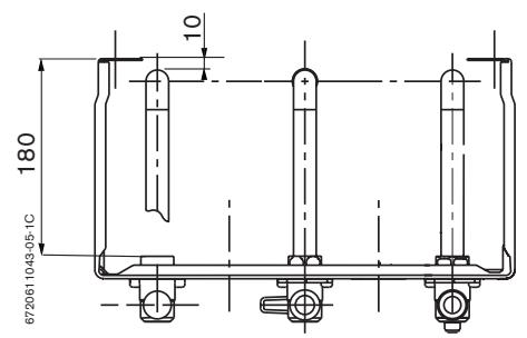 ELM LEBLANC MEGALIS GVAC24-2HV - Dimensions de la plaque robinetterie - 4