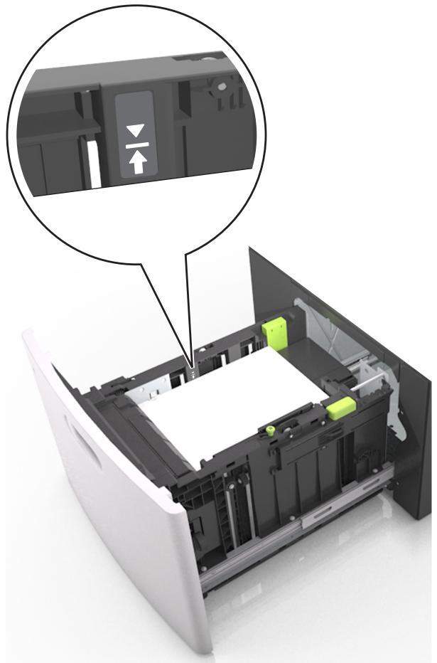 LEXMARK MX711D - Chargement du papier au format A4, lettre, légal, oficio et folio - 7