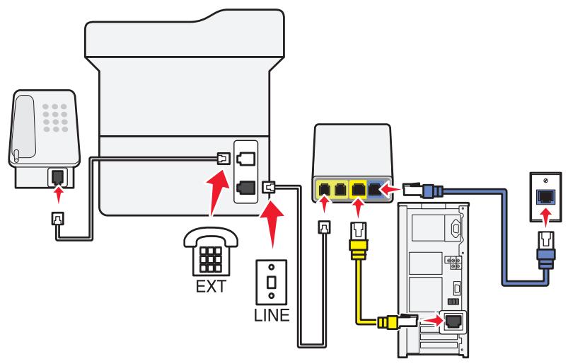 LEXMARK MX711D - Configuration de la télécopie à l'aide d'un service téléphonique voip - 5