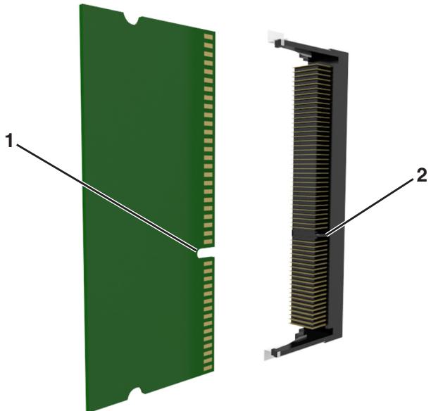LEXMARK MX711D - Installation d'une carte mémoire - 2