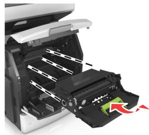 LEXMARK MX711D - Bourrage papier sous le capot avant - 8