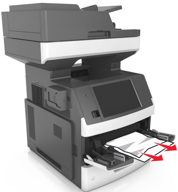 LEXMARK MX711D - Bourrage de papier dans le chargeur multifonction - 1