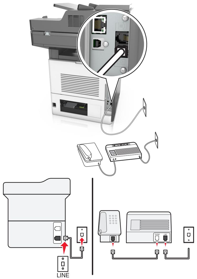 LEXMARK MX711D - Connecté à différentes prises murales - 1