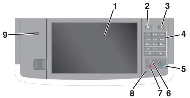 LEXMARK MX711D - Fonctionnement du panneau de commandes de l'imprimante - 1