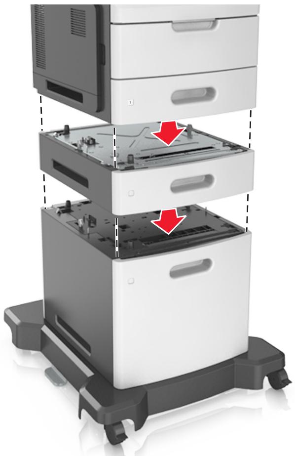 LEXMARK MX711D - Installation des tiroirs optionnels - 8