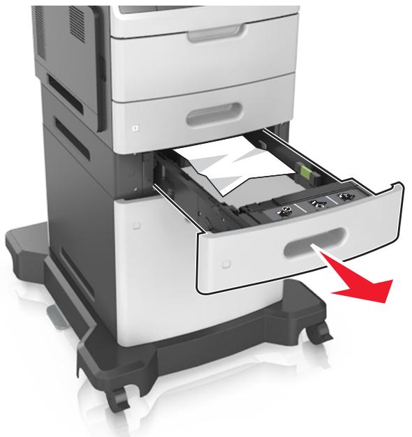 LEXMARK MX711D - Bourrage papier dans les tiroirs - 1