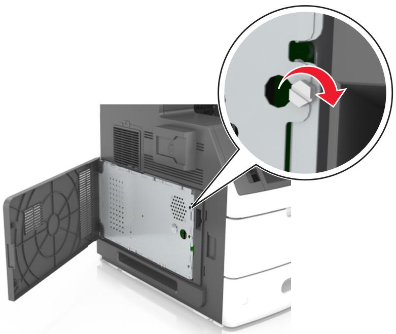 LEXMARK MX711D - Reportez-vous à l'illustration suivante pour localiser le connecteur approprié. - 3