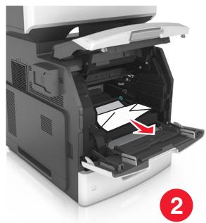 LEXMARK MX711D - Bourrage papier sous le capot avant - 6