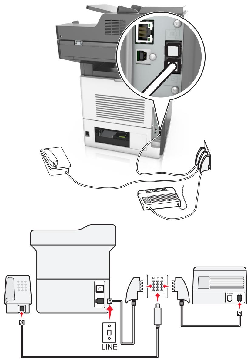 LEXMARK MX711D - Connexion de l'imprimante à une prise murale en allemagne - 1