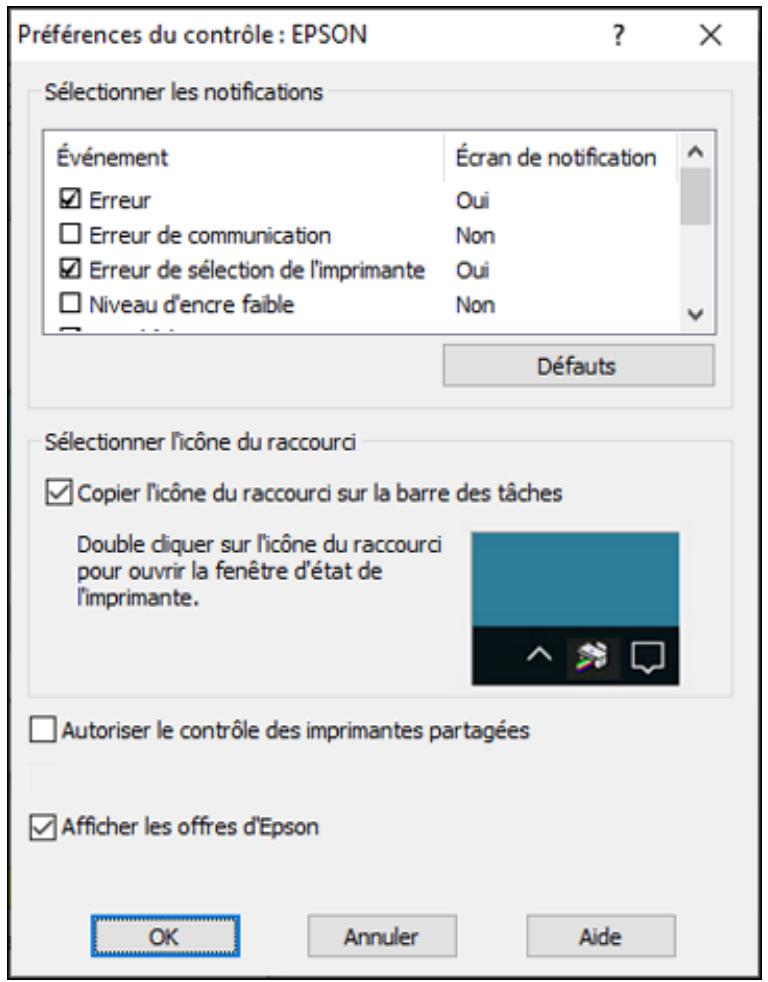 EPSON ECOTANK ET-8500 - Déactivation des offres spéciales sous windows - 1
