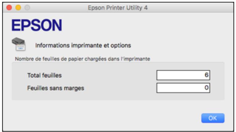 EPSON ECOTANK ET-8500 - Vérification du compteur de feuilles - mac - 1