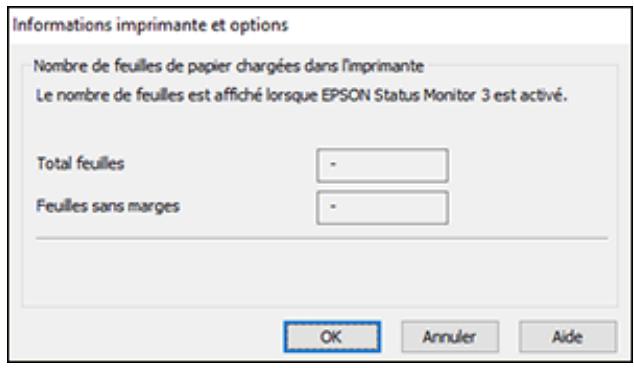 EPSON ECOTANK ET-8500 - Vérification du compteur de feuilles - windows - 1