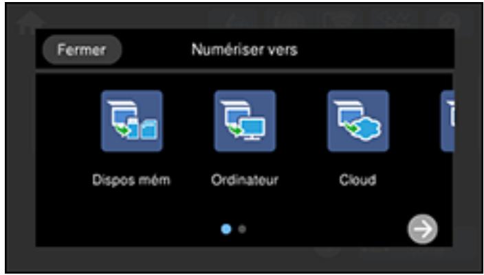 EPSON ECOTANK ET-8500 - Lancement d'une numérisation à partir du panneau de commande du produit - 1