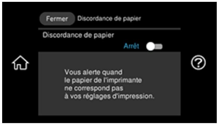 EPSON ECOTANK ET-8500 - Désactivation de l'alerte de discordance de papier - 1