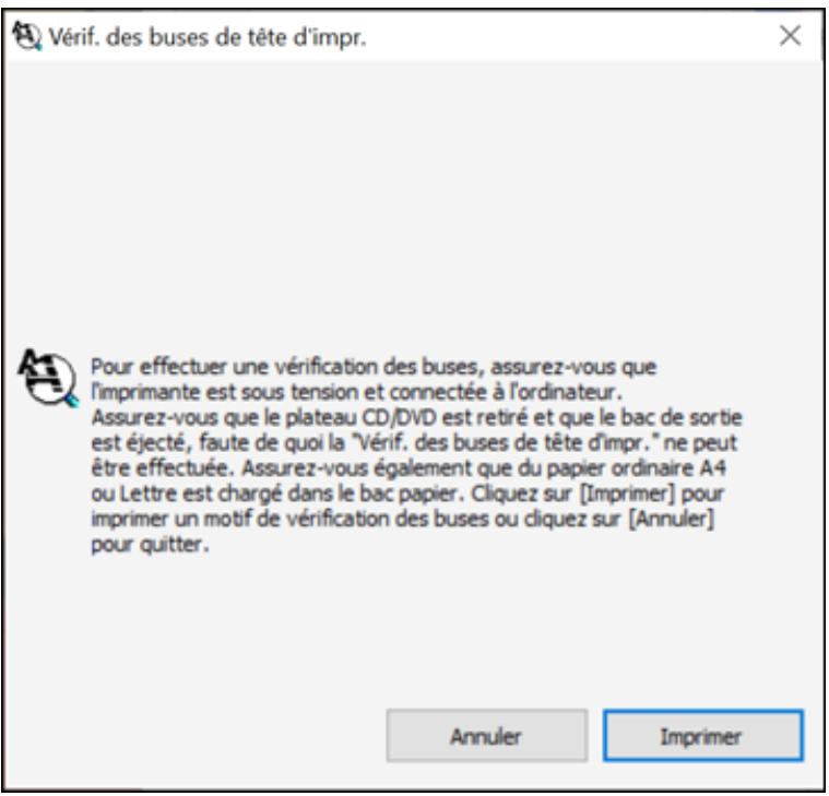 EPSON ECOTANK ET-8500 - Vérification des buses à l'aide d'un utilitaire de votre ordinateur - 1