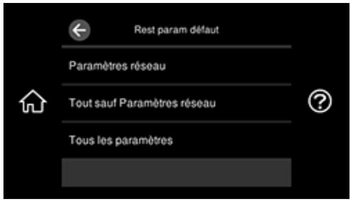 EPSON ECOTANK ET-8500 - Réinitialisation des paramètres par défaut du panneau de commande - 1