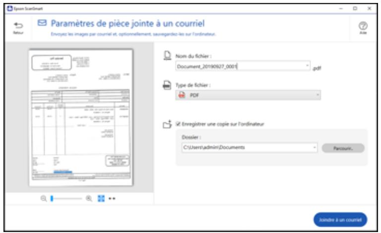 EPSON ECOTANK ET-8500 - Ajout d'une numérisation en pièce jointe d'un courriel - 1