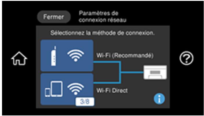 EPSON ECOTANK ET-8500 - Utilisation de la fonction WPS pour établir une connexion à un réseau - 1