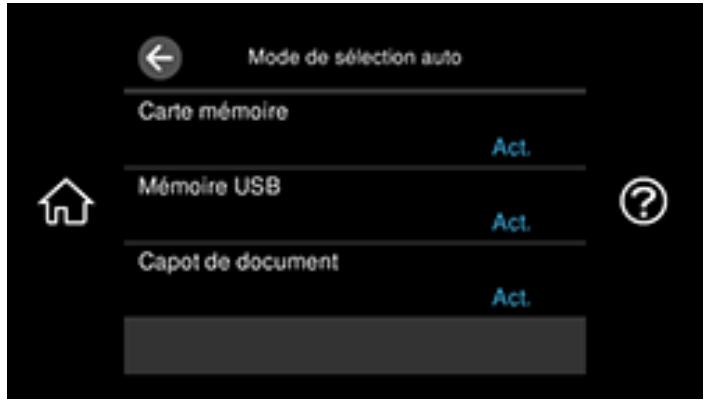 EPSON ECOTANK ET-8500 - Désactivation du mode de sélection automatique - 1