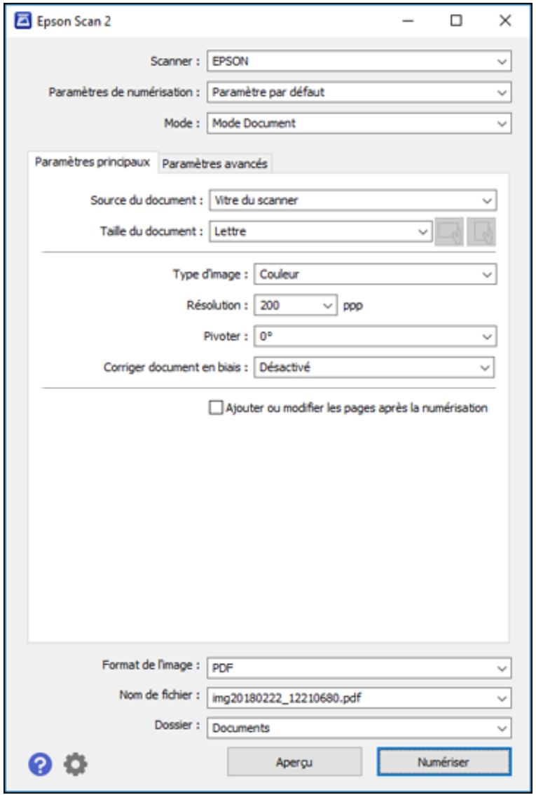 EPSON ECOTANK ET-8500 - Lancement d'une numérisation en utilisant l'icône epson scan 2 - 1