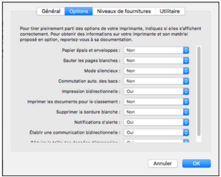 EPSON ECOTANK ET-8500 - Sélection des préférences d'impression - mac - 1