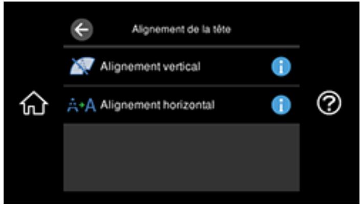 EPSON ECOTANK ET-8500 - Alignement de la tête d'impression en utilisant le panneau de commande - 1