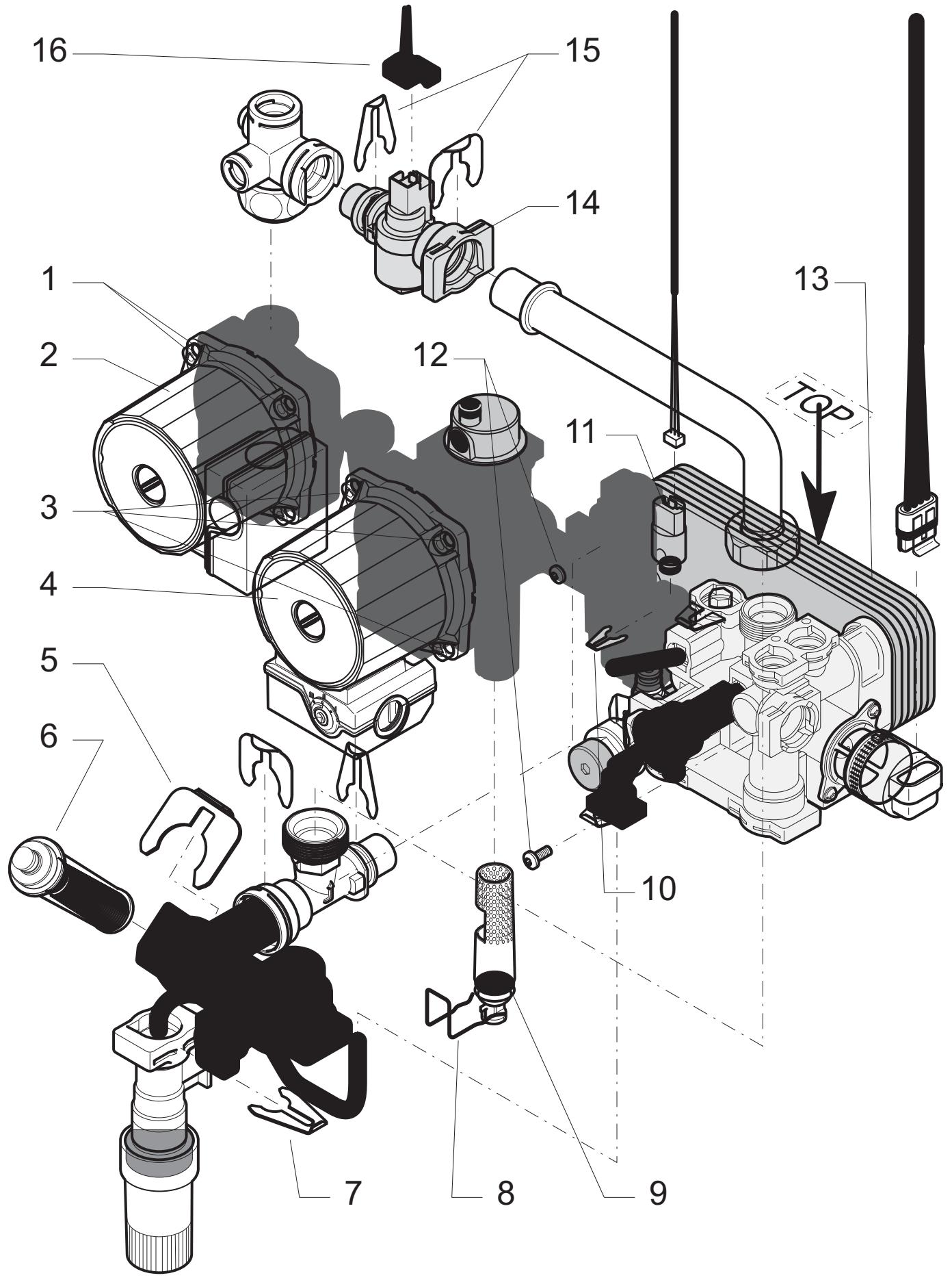 SAUNIER DUVAL ISOTWIN F24E V - Pièces de rechange - 1