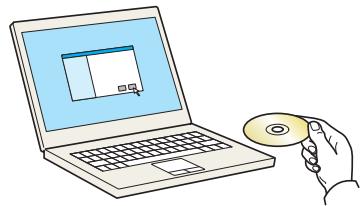 KYOCERA ECOSYS P6035CDN - Insérer le DVD. - 1