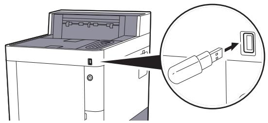 KYOCERA ECOSYS P6035CDN - Brancher la mémoire USB. - 1