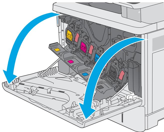 HP COLORJET ENTERPRISE M577F - Retrait et replacement des cartouches - 1
