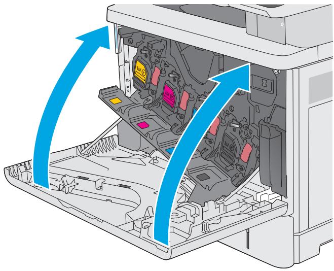 HP COLORJET ENTERPRISE M577F - Retrait et replacement des cartouches - 7