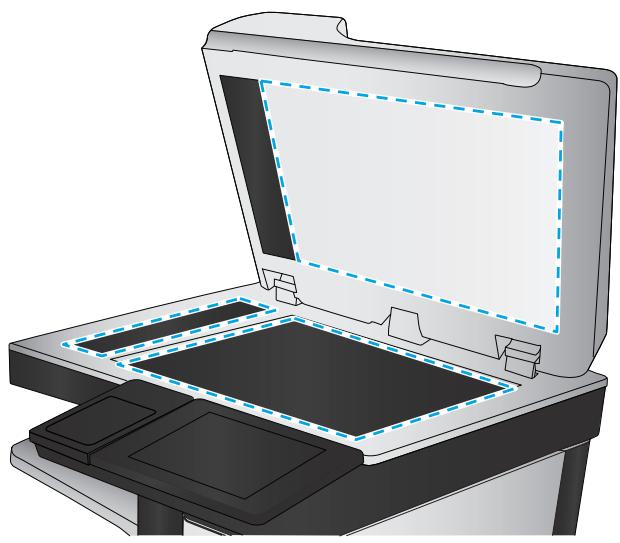 HP COLORJET ENTERPRISE M577F - Vérification que la vente du scanner est dépourvue de saleté et de souillures - 3