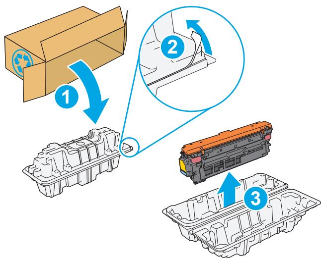 HP COLORJET ENTERPRISE M577F - Retrait et replacement des cartouches - 3