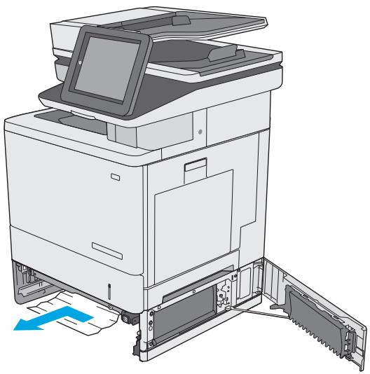 HP COLORJET ENTERPRISE M577F - Suppression des bourrages papier dans les bacs de 550 feuilles en option - 5