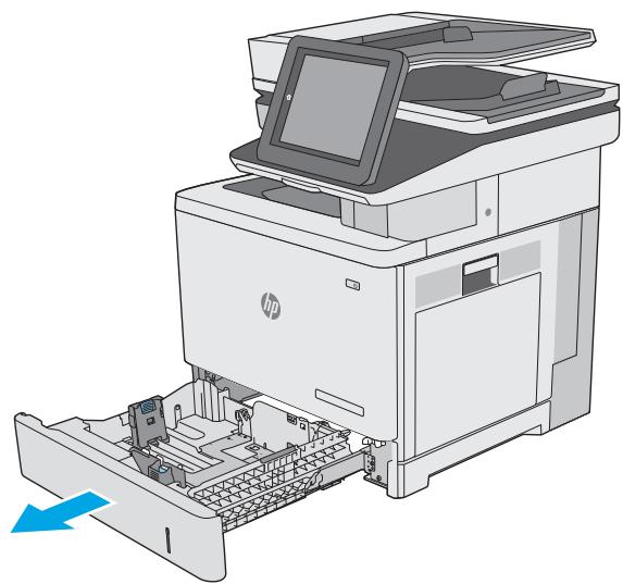 HP COLORJET ENTERPRISE M577F - Ouvrez le bac. - 1