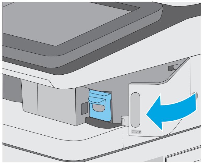 HP COLORJET ENTERPRISE M577F - Retirez la cartouche d'agrafes de l'imprimante. - 3