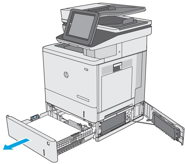 HP COLORJET ENTERPRISE M577F - Suppression des bourrages papier dans les bacs de 550 feuilles en option - 3