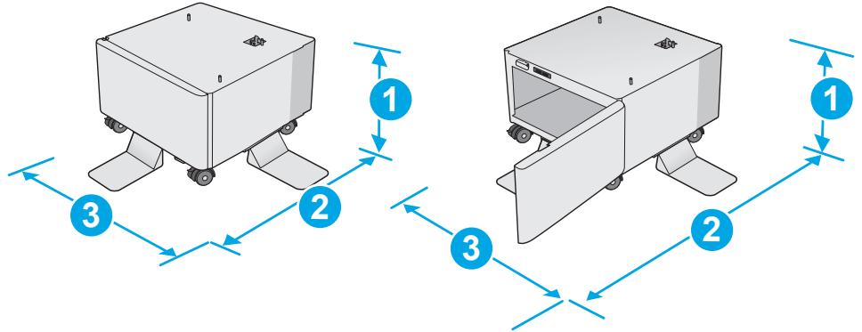 HP COLORJET ENTERPRISE M577F - Dimensions de l'imprimante - 3
