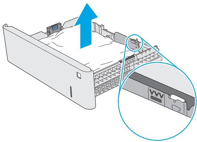 HP COLORJET ENTERPRISE M577F - Suppression des bourrages papier dans les bacs de 550 feuilles en option - 4