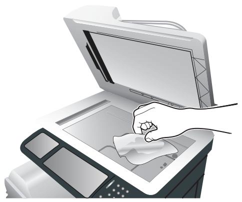 HP LASERJET CM3530FS - Nettoyage de la vitre du scanner - 1