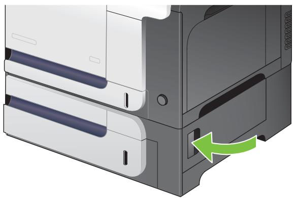 HP LASERJET CM3530FS - Suppression des bourrages dans la porte inférieure droite (bac 3) - 4