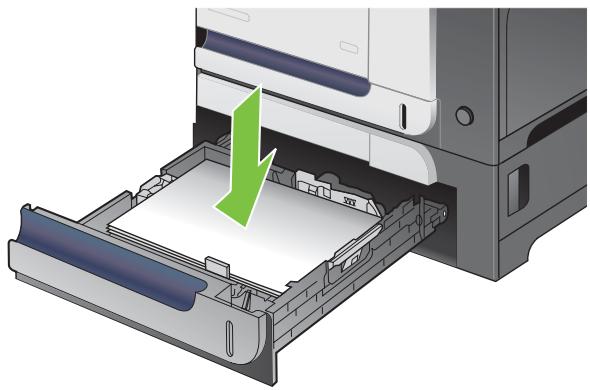 HP LASERJET CM3530FS - Suppression des bourrages dans le bac de 500 feuilles et de supports de grammage supérieur en option (bac 3) - 1