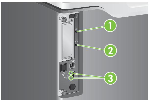 HP LASERJET CM3530FS - Explication des voyants sur le formateur - 1