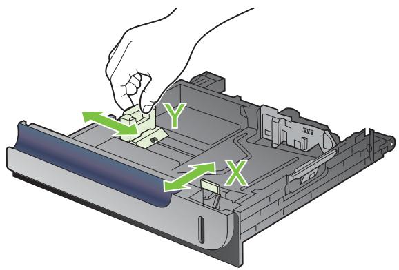HP LASERJET CM3530FS - Chargement de papier de format personnelisé dans le bac 3 - 6