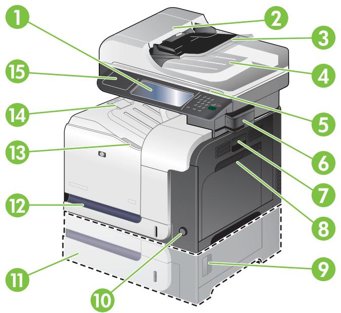 HP LASERJET CM3530FS - Vue avant - 1