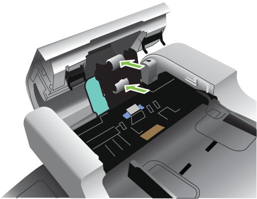 HP LASERJET CM3530FS - Nettoyage des rouleaux du bac d'alimentation - 2